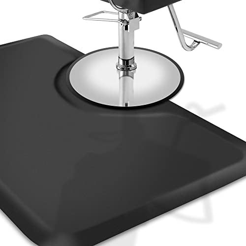 Saloniture 3 ft. x 5 ft. Anti-Fatigue Salon Floor Mat - Black