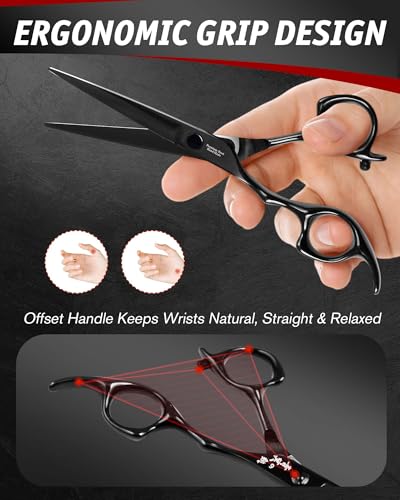 SEIMEIKEN 6-Inch Professional Hair Cutting Scissors Kit - 440C Japanese Steel