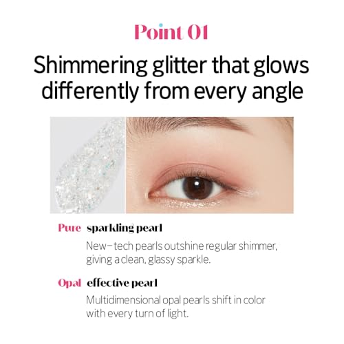 ETUDE Tear Drop Eyeliner - Crystal Glitter, Smudge-Proof