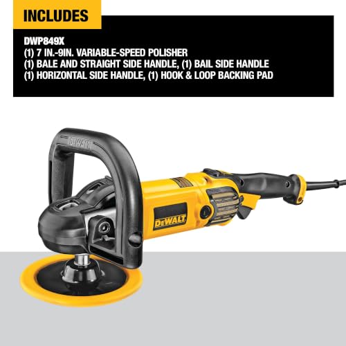 DEWALT 7-9in Buffer Polisher, 12 Amp, Variable Speed, Soft Start