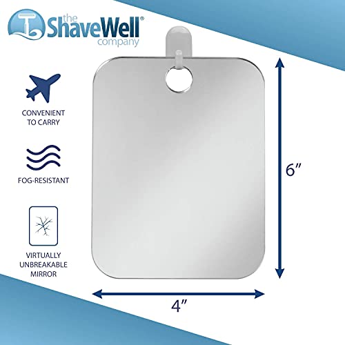 Shave Well Fogless Shower Mirror 6x4 | Anti-Fog Shaving Mirror