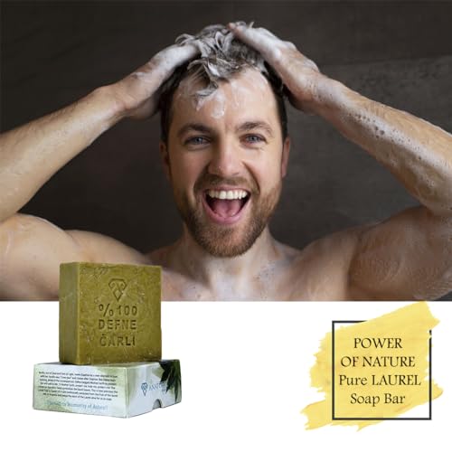 Anatolia Soap Antioch Collection Laurel Oil Shampoo Bar 5 oz ? Handmade Soap, Olive Oil Based Solid Shampoo for Dry Hair, Traditional Castile Bar for Women & Men