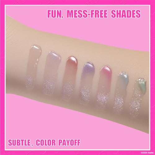 Barbie 7 Piece Plant Based Lip Gloss, Girls Party Favors, First Makeup Set for Girl, Perfect for Parties, Sleepovers, and Birthday Gifts, Ages 3+, by Townley Girl