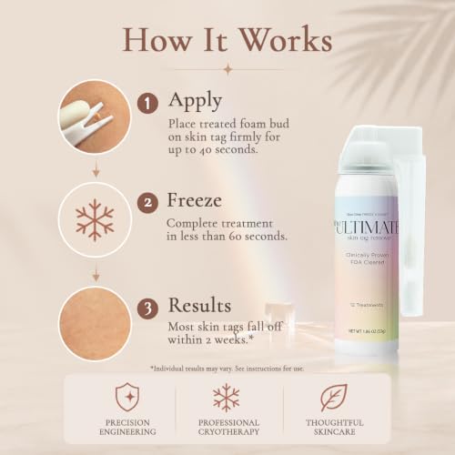 Skin Clinic Freeze 'n Clear Cryogenic Skin Tag Removal Kit with Post-Treatment Serum