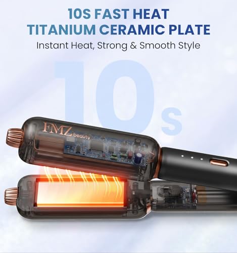 FMZ 4-in-1 Titanium Ceramic Hair Straightener Curler