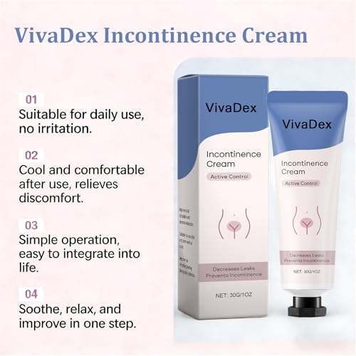 Incontinence Cream for Women,VivaDex Cream - Deep Hydration, Lightweight And Non-Greasy Formula,1oz/PCS (1pcs)