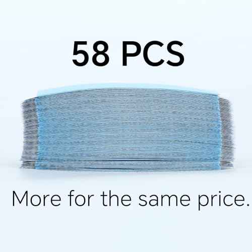Wig Tape Double Sided 58pcs Lace Front Tape for Wigs Waterproof Lace Tape for Wigs Strong Hold Wig Adhesive Strips Toupee Tapes Hairpiece