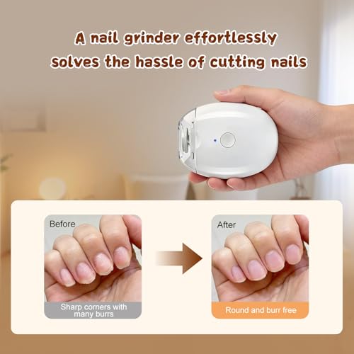 2PC Electric Nail Clippers for Seniors,2026 Upgrade 3 in 1 Electric Automatic Nail Clipper Universal Automatic Fingernail Grinder with LED Light & 3 Adjustable Speeds Quiet Nail Care Device for Adult