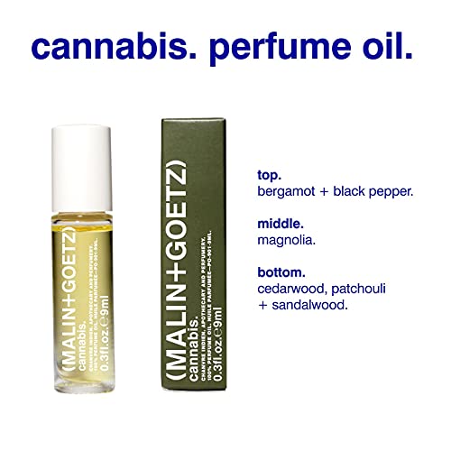 MALIN+GOETZ Perfume Oil | Concentrated Fragrance in Signature Scents ? Leather, Dark Rum, Cannabis, Strawberry | Travel-Friendly Rollerball | Vegan & Cruelty-Free | 0.2 fl oz