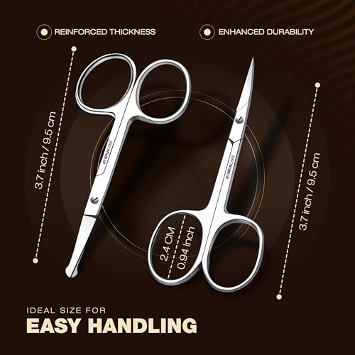 Utopia Care Professional Eyebrow Scissors Set - Stainless Steel Nose Hair Trimmer