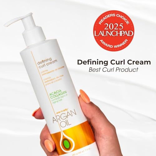 Argan Oil Curl Cream & Leave-In Conditioner for Curly Hair 9.8 oz