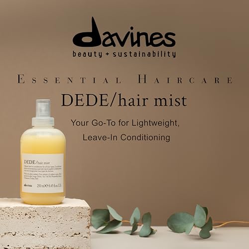 Davines DEDE Hair Mist, Lightweight Leave-In Milk Conditioner for All Hair Types - Frequent Use Spray to Detangle, Moisturize, and Remineralize with Red Celery Extract, Weightless, 8.45 Fl Oz