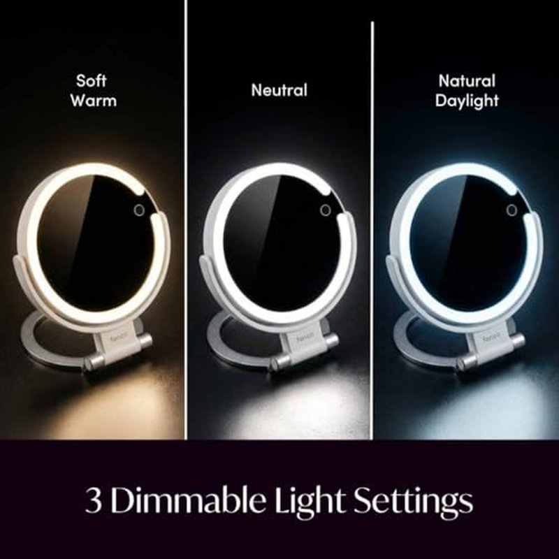Fancii Sadie 10x Magnifying Travel Mirror with LED Lights