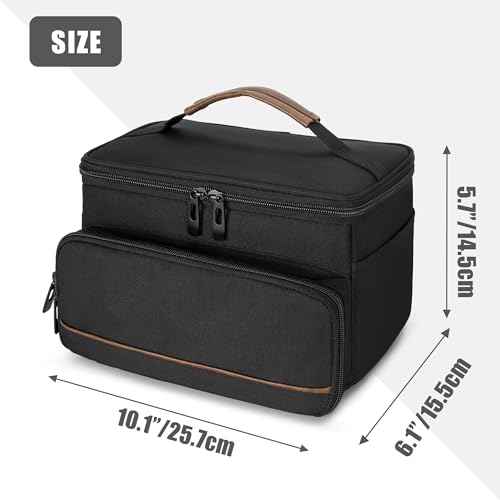 CURMIO Barber Bag for Hair Clippers, Men Trimmer Travel Case Compatible with Andis/Hatteker/Oster Hair Clipper and Hair Cutting Tools, Bag Only