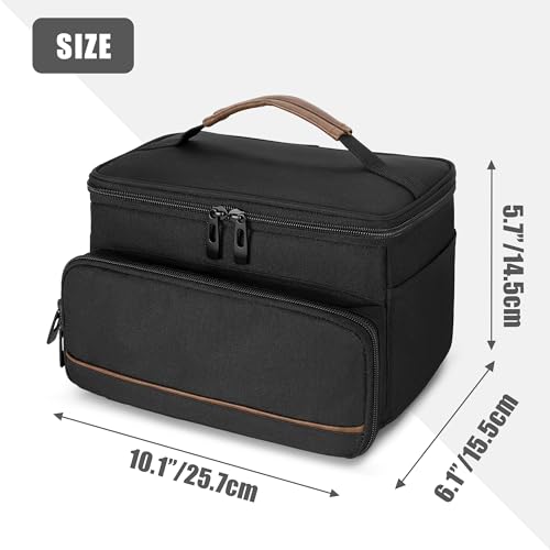 CURMIO Barber Bag for Hair Clippers, Men Trimmer Travel Case Compatible with Andis/Hatteker/Oster Hair Clipper and Hair Cutting Tools, Bag Only