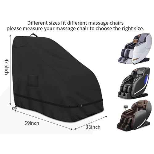 Dustproof Thickened Massage Chair Cover, STARTWO Waterproof Zero Gravity Armchair Covers 420D Oxford Cloth Game Recliner Protective, Fit RealRelax Most Brands of Massage Chair(Black 59 * 39.5 * 47 in)