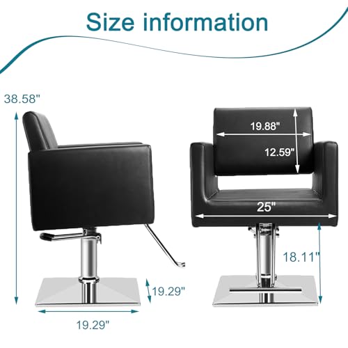 Barber Chair with Hydraulic Pump - 330 Lbs Capacity