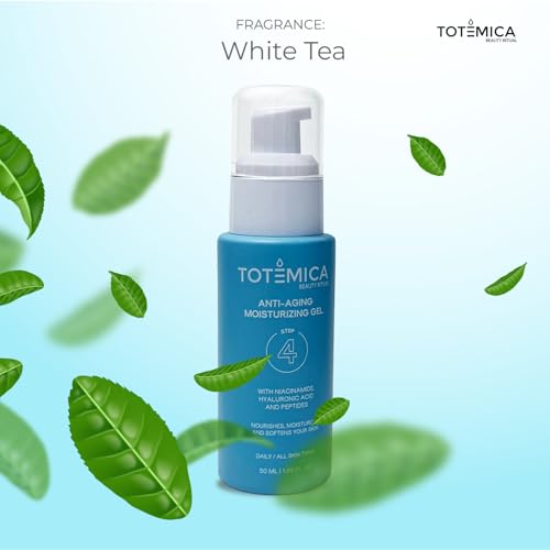 TOTEMICA Face Moisturizer with Niacinamide, Hyaluronic Acid, and Peptides, Wrinkle Filler Anti Aging Serum, Firming Moisturizer for All Skin Types - Vegan, Cruelty-Free (1.69 Fl Oz)