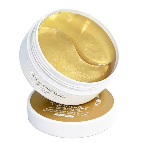 Under Eye Patches Masks - for Puffy Eyes, Dark Circles, Eye Bags and Wrinkles with Collagen & Hyaluronic Acid Hydrogel Under Eye Mask for Women and Men