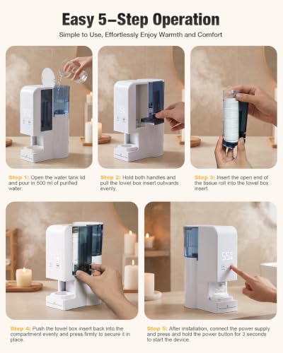 Hot Towel Dispenser - 5-Second Fast Heating Face Towel Warmer
