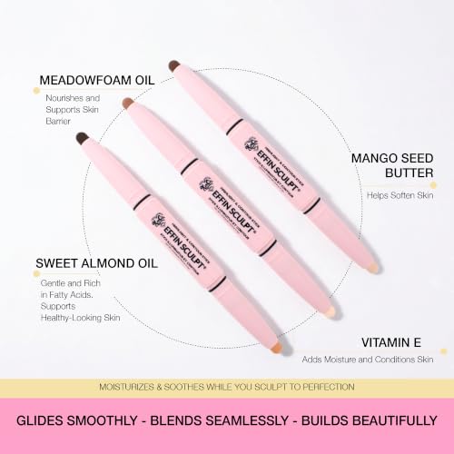 KimChiChic Effn Sculpt Dual-Ended Highlighter & Contour Stick Medium 02