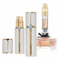 CF01WHG Leather Perfume Bottle 10ml ? Bottom-Fill Refillable Dispenser, Leak-Proof & Portable for Men & Women, Ideal for Travel, Gifting & Daily Use (CF01WHG)