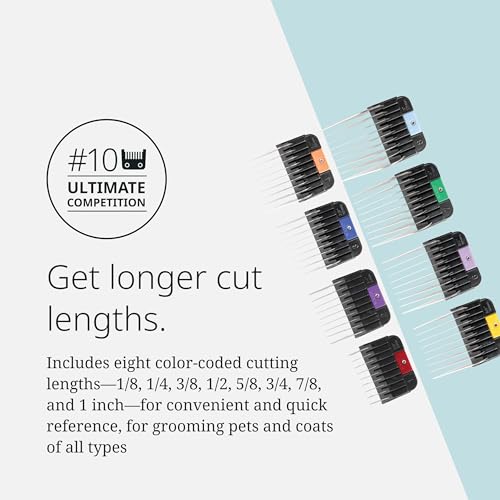 Wahl Pro Animal Stainless Steel Attachment Comb Set - 8 Guide Combs