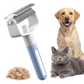 Dual-Sided Pet Grooming Comb with Spray for Dogs & Cats