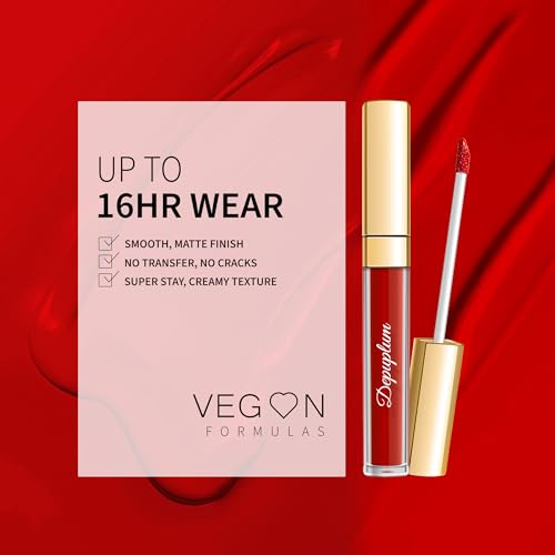 Depuplum Red Matte Liquid Lipstick - 16H Long Lasting