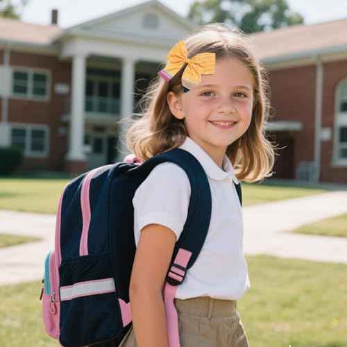 4Pcs Pencil Hair Bow Clips Headband Accessories Set Back to School Stuff for Girl Kindergarten First Day of School Outfits