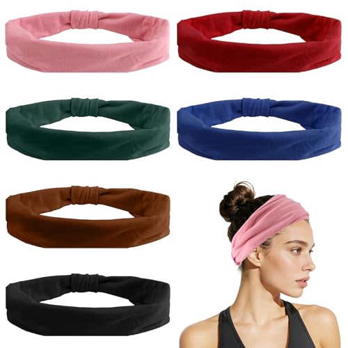 Wide Elastic Headbands for Women - Non-Slip, Stretchy & Thick for Workout & Daily Wear