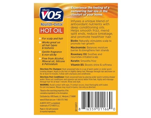 VO5 Hot Oil Hair Therapy Treatment, Vitamin & Protein Rich (3 Pack)