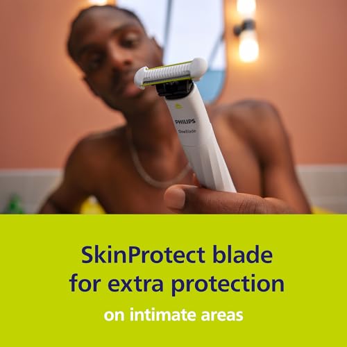 Philips OneBlade SkinProtect Replacement Blade — Bi-Directional, Waterproof, Durable Stainless Steel, Pack of 2