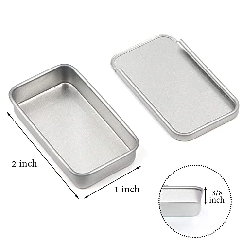 6 Pack Empty Lip Balm Tin Containers - 0.25oz Metal Storage Cases