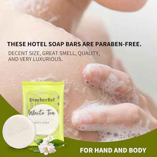 DincherBel 200 Pack 0.5oz Travel Soap, Mini Round Cleansing Bars Soap Bulk Travel Size, Individually Wrapped Toiletries Amenities for Hotel, Airbnb, Shelter, Camping and Traveling