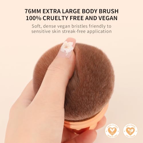 docolor Extra Large Kabuki Brush | 3" Wide Head for Body Makeup & Self Tanner