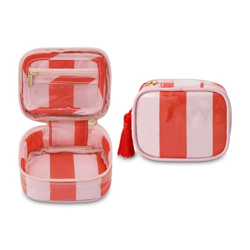 Travel Jewelry Case - Waterproof Striped Storage Box