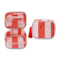 Travel Jewelry Case - Waterproof Striped Storage Box