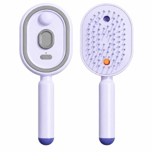 Electric Nano Mist Hair Brush, Rechargeable 3-in-1 Detangler