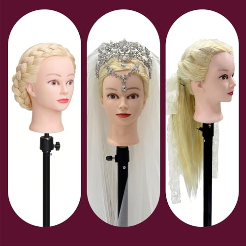 26-28" Mannequin Head 70% Real Hair Cosmetology Training