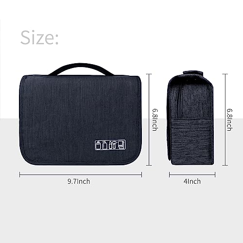 Large Capacity Toiletry Bag with Hanging Hook - Waterproof Travel Organizer