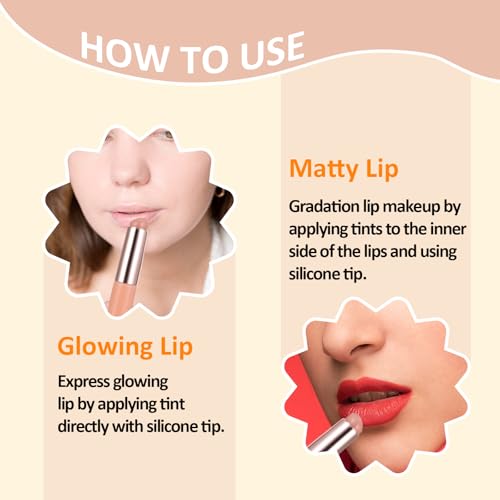 Silicone Lip Brush Set 3-Pcs with Dust Caps