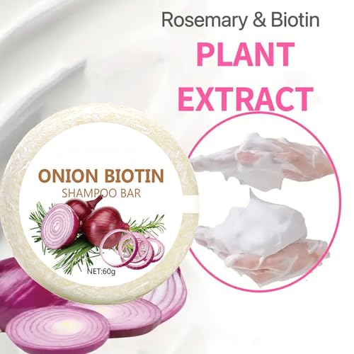 Onion Biotin Shampoo Bar for Hair Growth & Loss (2-Pack)