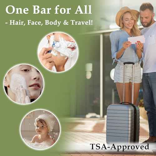 All-in-One Shampoo Bars for Hair, Body, Face & Beard | Acidified Bar Soap Moisturizing & Cleansing Bar for Men, Women, Kids | pH Balanced, Sulfate-Free, 2 Pack