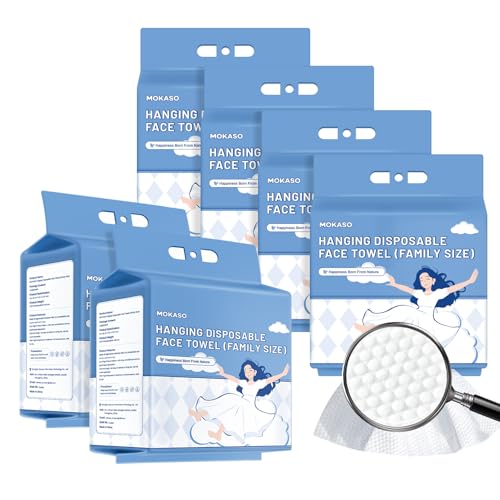 130 Count Disposable Face Towel, Clean Facial Wash Cloth Ultra Soft & Thick Cloth for Sensitive and All Skin Types for Skin Care Make-up Wipes Face Wipes and Facial Cleansing (6 packs)