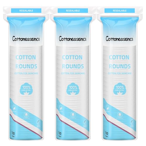 Cotton Rounds for Makeup Removal & Cleansing - 300 Count