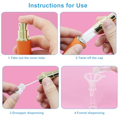 Zorfeter 3-Pack 5ml Refillable Travel Perfume Atomizer
