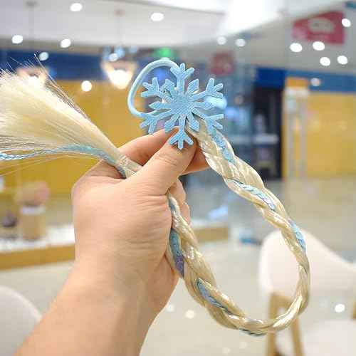 6 Pcs Girls Braid Ponytail Extensions Hairpieces, Colored Braid Hair Extensions Hair Pieces for Kids Little Girls