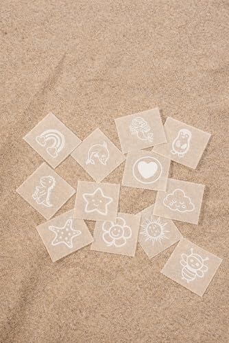 UV Color-Changing Temporary Tattoos for Kids, 24 Pack