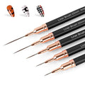 Artdone Metallic Nail Liner Brush Set, 5 Sizes (5-25mm)